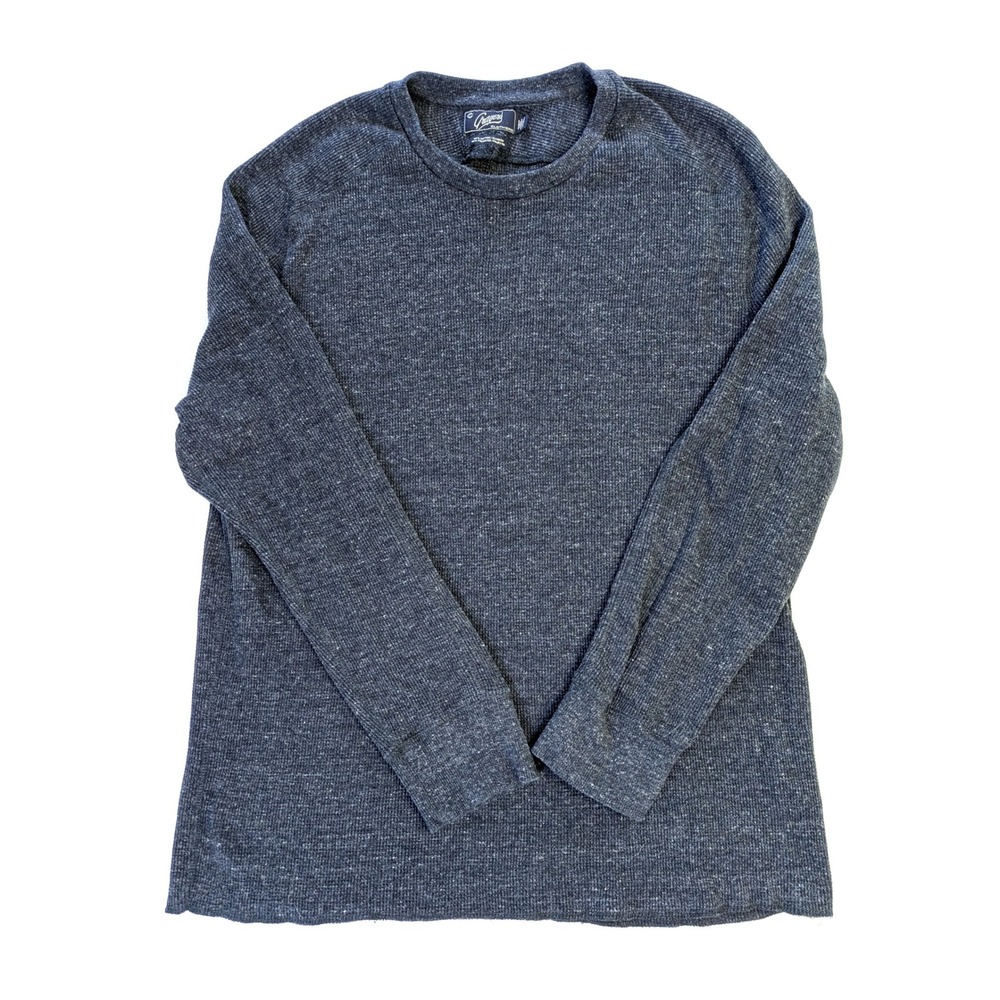 Grayers Clothiers Mens XXL Charcoal Gray Waffle Knit Thermal Long Sleeve Shirt